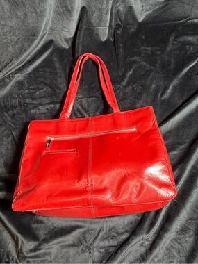 HOBO Red Leather Tote Laptop Bag